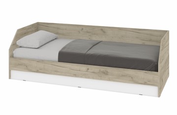 1-спальная детская кровать О81, Серый дуб - Белый в Нальчике