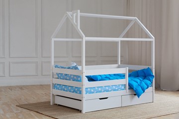 Детская кровать для девочки Домик с ящиками, цвет белый в Нальчике