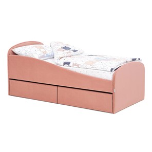 Кровать с ящиками Letmo 190х80 пудровый (велюр) в Нальчике