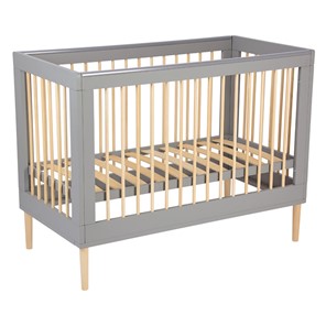 Кровать для новорожденных POLINI Kids Simple 360 Серый / Натуральный в Нальчике