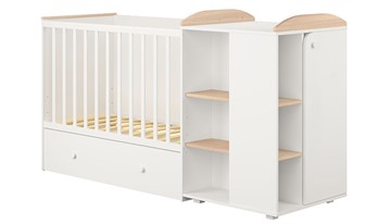 Детская кровать-шкаф с комодом POLINI Kids Ameli 800 Белый / Дуб пастельный, серия AMELI в Нальчике