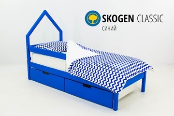 Детская кровать-домик мини Skogen синия в Нальчике