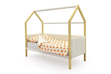 Кровать-домик в детскую «Svogen бежево-белый» мягкая в Нальчике