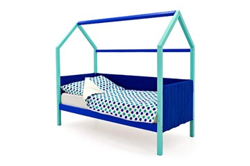 Детская кровать-домик Svogen, мятный-синий мягкая в Нальчике