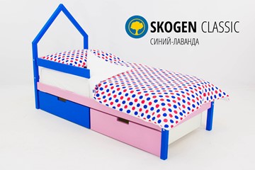 Кровать-домик мини Skogen синий-лаванда в Нальчике