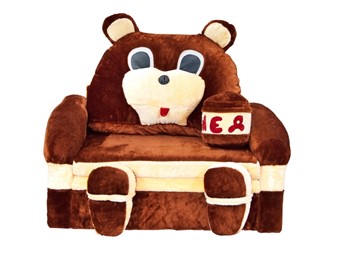 Диван детский Медведь с подушкой, ширина 120 см в Нальчике