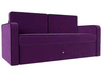 Детский диван-трансформер Смарт, Фиолетовый\Черный (Микровельвет) в Нальчике