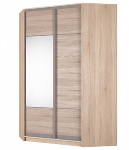 Угловой шкаф Аларти (YA-230х1400(602) (4) Вар. 3; двери D3+D4), с зеркалом в Нальчике