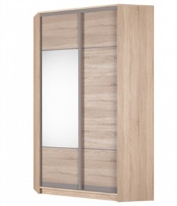 Угловой шкаф Аларти (YA-230х1250(602) (2) Вар. 2; двери D3+D4), с зеркалом в Нальчике