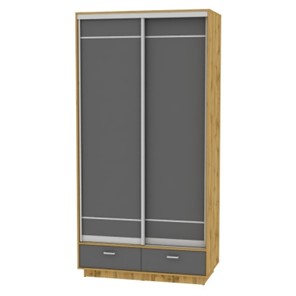 Шкаф 2-х дверный Весенний HK3, 2385х1200х600 (D1D1), ДВ-Графит в Нальчике