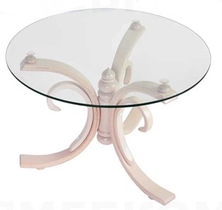 Стеклянный столик в гостиную СЖ 5 беленый дуб/стекло в Нальчике