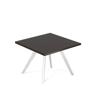 Журнальный столик SHT-S39 / SHT-TT 60/60 ЛДСП (венге луизиана/белый/патина серебро) в Нальчике