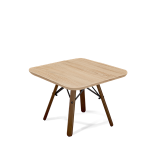 Квадратный столик SHT-S70 / SHT-TT 60/60 ЛДСП (дуб сонома/темный орех/черный муар) в Нальчике