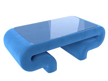 Журнальный столик Волна, голубой (велюр) в Нальчике