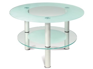 Стеклянный столик в зал Кристалл 3 (алюминий-прозрачное) в Нальчике