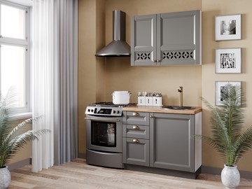Модульный кухонный гарнитур Амели-3 1600, Белый/Оникс серый в Нальчике