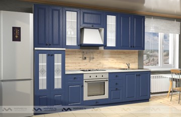 Кухонный гарнитур Вена 2800, цвет Синий в Нальчике