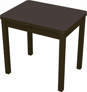 Кухонный стол раскладной Бари дерево №8 (стекло коричневое/венге) в Нальчике