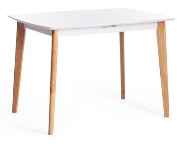 Маленький стол Claire, дерево гевея/МДФ, 110+30x75x75 Белый/натуральный арт.15111 в Нальчике