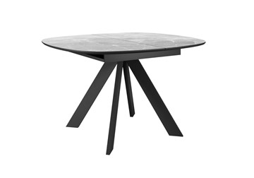 Керамический обеденный стол DikLine BK100 Керамика Серый мрамор/подстолье черное/опоры черные в Нальчике
