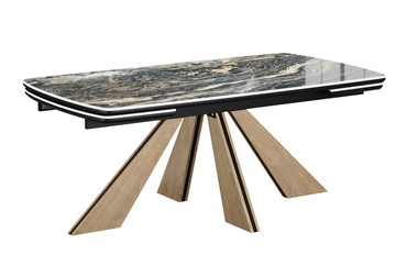 Керамический кухонный стол DikLine SKP180 Керамика Amadeus/подстолье черное/опоры дуб монтана (2 уп.) в Нальчике