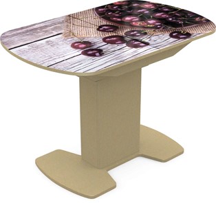 Кухонный стол раскладной Корсика исп. 1 Фотопечать (Фрукты №29) 1100(1415)*700 в Нальчике