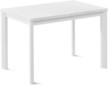 Кухонный стол раздвижной Нагано-1L (ноги металлические белые, белый цемент) в Нальчике