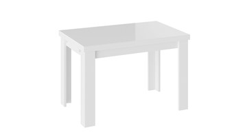 Стол обеденный Норман тип 1, цвет Белый/Стекло белый глянец в Нальчике