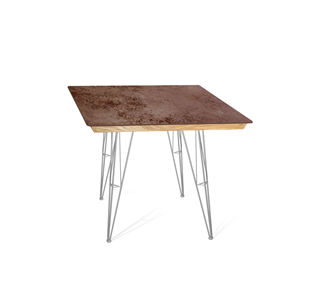 Керамический обеденный стол SHT-TU10 (4 шт.)/ТT8 60/60 (хром лак/прозрачный лак/коричневая сепия) в Нальчике