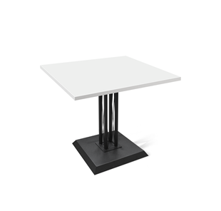 Кухонный обеденный стол SHT-TU6-BS2/ТT 80/80 (черный/белый) в Нальчике
