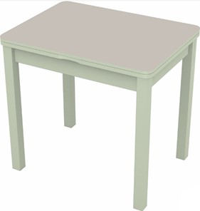 Обеденный раздвижной стол Бари дерево №8 (стекло белое/белый) в Нальчике