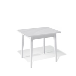 Кухонный раздвижной стол Kenner 900M (Белый/Стекло белое глянец) в Нальчике