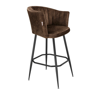 Барный стул SHT-ST42-1 / SHT-S148 (кофейный трюфель/черный муар) в Нальчике
