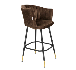 Барный стул SHT-ST42-1 / SHT-S148 (кофейный трюфель/черный муар/золото) в Нальчике