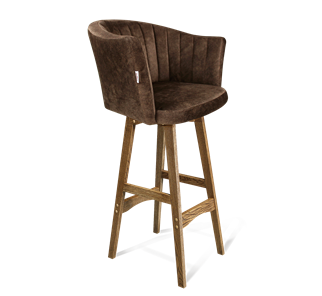 Барный стул SHT-ST42-1 / SHT-S65 (кофейный трюфель/дуб брашированный коричневый) в Нальчике