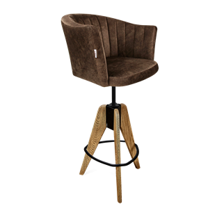 Барный стул SHT-ST42-1 / SHT-S92 (кофейный трюфель/браш.коричневый/черный муар) в Нальчике
