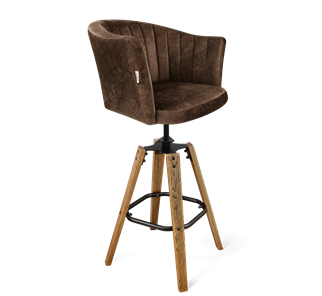 Барный стул SHT-ST42-1 / SHT-S93 (кофейный трюфель/браш.коричневый/черный муар) в Нальчике