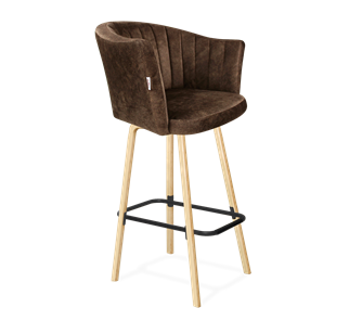 Барный стул SHT-ST42-1 / SHT-S94 (кофейный трюфель/прозрачный лак/черный муар) в Нальчике