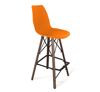 Барный стул SHT-ST29/S80 (оранжевый ral2003/темный орех/черный) в Нальчике