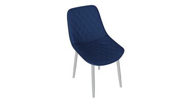 Обеденный стул Oscar (Белый муар/Велюр L005 синий) в Нальчике