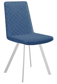 Обеденный стул 202, микровелюр B8 blue, ножки белые в Нальчике