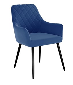 Обеденный стул 241, микровелюр Z20 синий, ножки черные в Нальчике