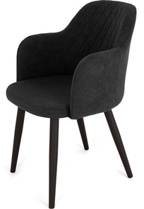 Обеденный стул Кубика Эспрессо-1, ноги черные круглые XXL (R38)/велюр T190 Горький шоколад в Нальчике