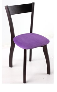 Кухонный стул Лугано каркас массив венге, велюр -  инфинити фиолетовый в Нальчике