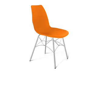 Кухонный стул SHT-ST29/S107 (оранжевый ral2003/хром лак) в Нальчике