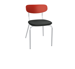 Обеденный стул SHT-ST85-2/SB85-2/S85M (красный/черный/хром лак) в Нальчике