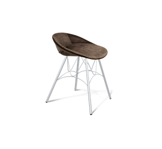 Обеденный стул SHT-ST19-SF1 / SHT-S100 (кофейный трюфель/хром лак) в Нальчике
