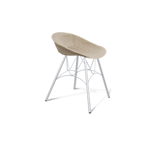 Обеденный стул SHT-ST19-SF1 / SHT-S100 (ванильный крем/хром лак) в Нальчике
