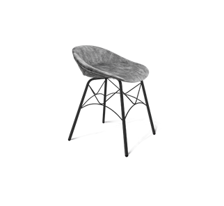 Обеденный стул SHT-ST19-SF1 / SHT-S107 (дымный/черный муар) в Нальчике