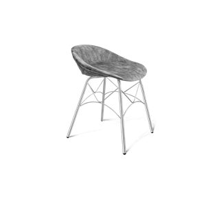 Обеденный стул SHT-ST19-SF1 / SHT-S107 (дымный/хром лак) в Нальчике